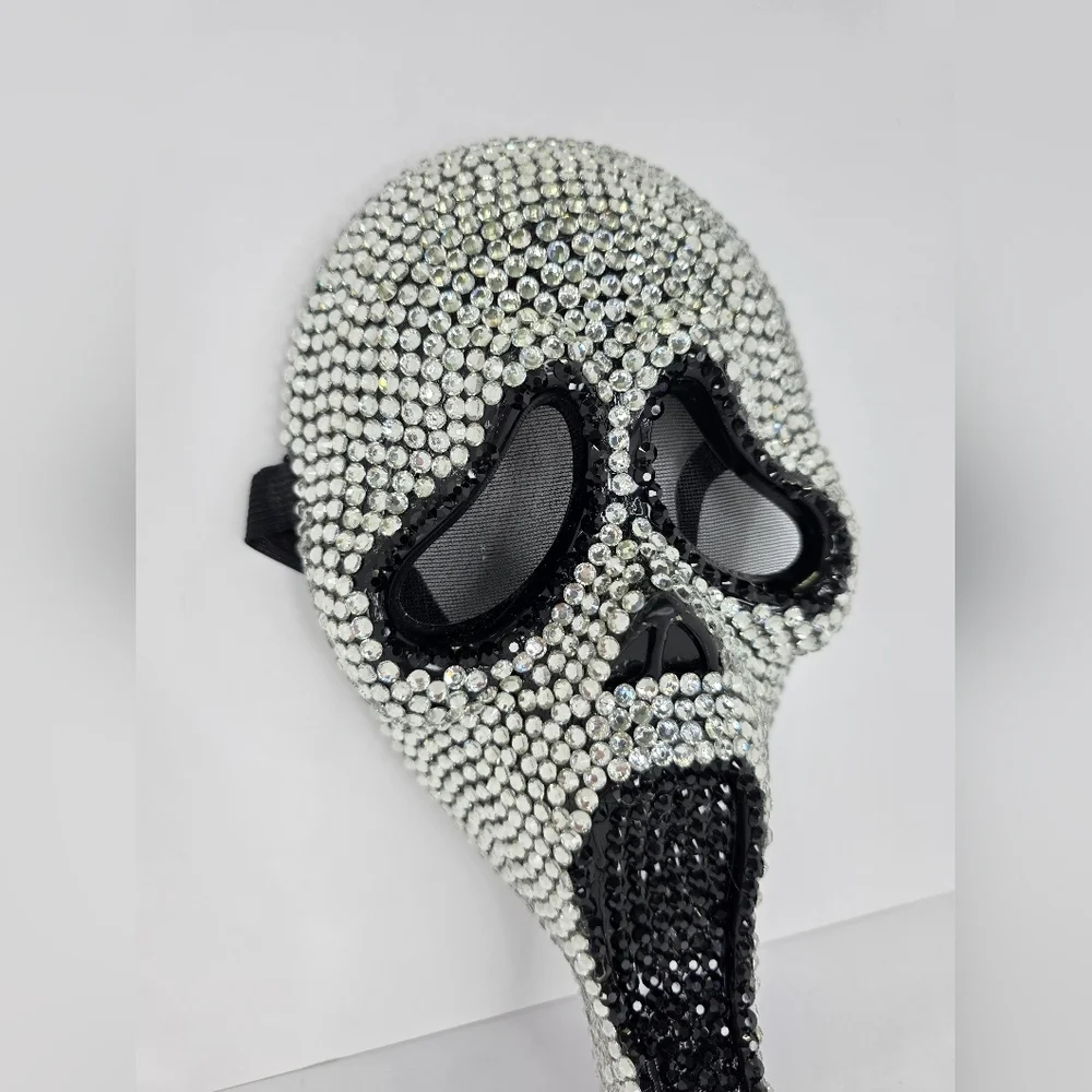 Scream Bling Rhinestones Mask Accessory Children's Girl Size Spirit Halloween